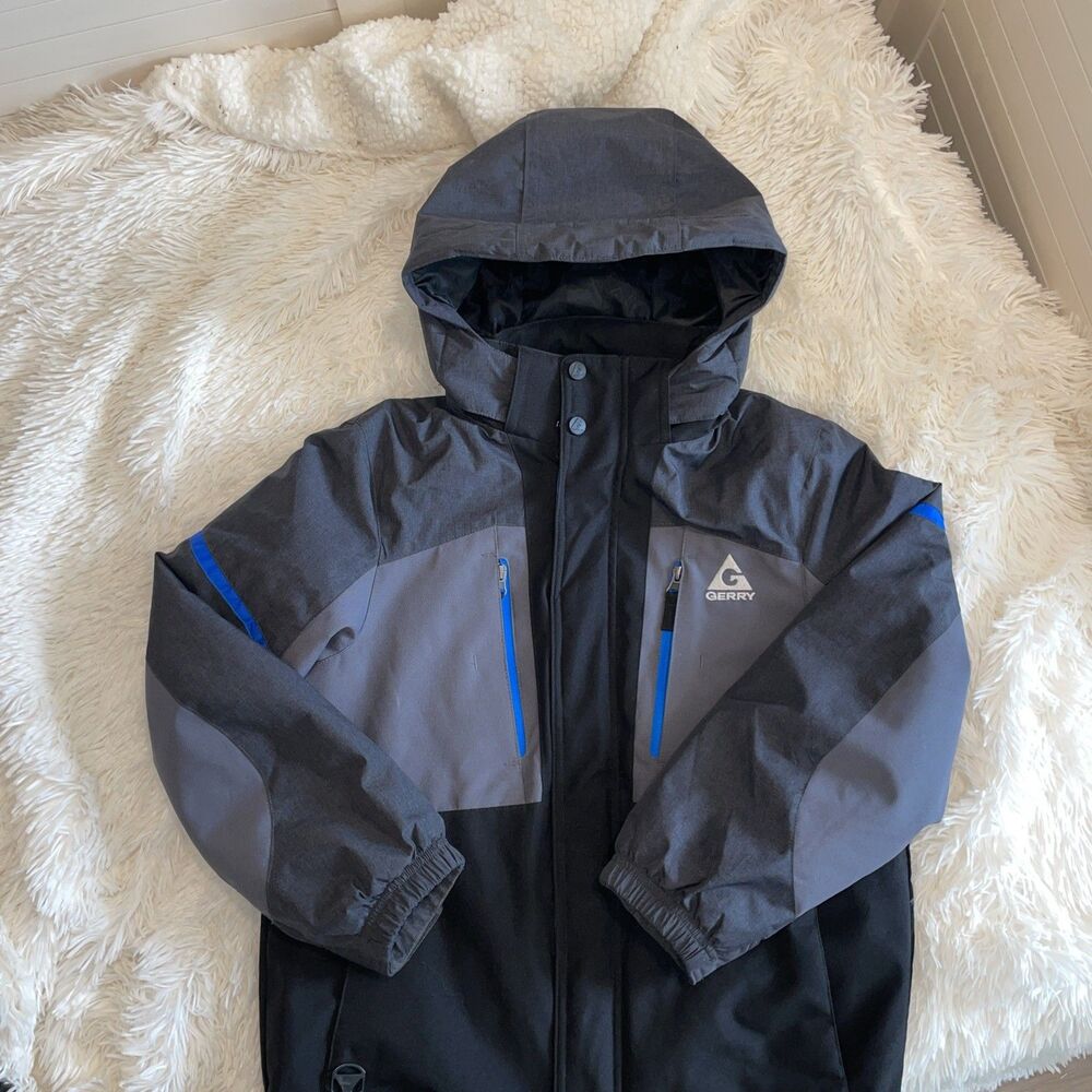 Gerry BOYS SKI OUTER COAT ONLY JACKET( Black/Gray/Blue M-10/12 Pre-Owned